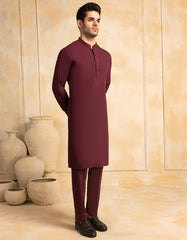 MAROON BLENDED KURTA TROUSER