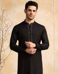 BLACK BLENDED KURTA TROUSER