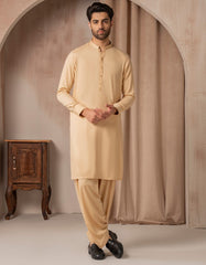 PEACH BLENDED SEMI-FORMAL KAMEEZ SHALWAR