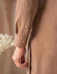 LIGHT BROWN CVC CASUAL KAMEEZ SHALWAR