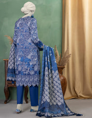 MULTICOLOR LAWN PASTE PRINTED UNSTITCHED 3PC