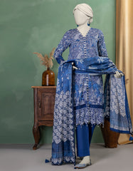 MULTICOLOR LAWN PASTE PRINTED UNSTITCHED 3PC