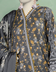 MULTICOLOR LAWN PASTE PRINTED UNSTITCHED 3PC