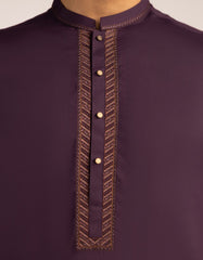 DEEP PURPLE SEMI-FORMAL KURTA