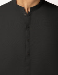 BLACK GREEN COTTON PLAIN KURTA TROUSERS