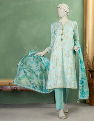 GREEN LAWN PASTE PRINTED UNSTITCHED 3PC