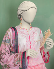 MULTICOLOR LAWN EMBROIDERED UNSTITCHED 3PC