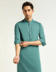 GREEN SEMI-FORMAL KAMEEZ SHALWAR
