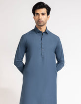 BLUE PLAIN KAMEEZ SHALWAR