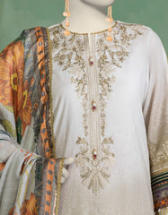 MULTICOLOR LAWN EMBROIDERED UNSTITCHED 3PC