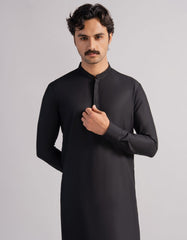 BLACK SEMI-FORMAL KAMEEZ SHALWAR