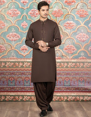 COFFEE BROWN BLENDED KAMEEZ SHALWAR | JJKS-A-34108