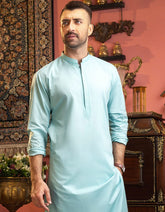 MINT GREEN COTTON KURTA | JJK-S-34133