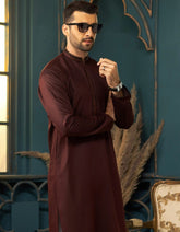 MAROON BLENDED KURTA | JJK-A-34136