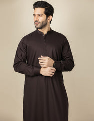 CHOCOLATE BROWN COTTON KAMEEZ SHALWAR | JJKS-S-34144