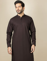 CHOCOLATE BROWN COTTON KAMEEZ SHALWAR | JJKS-S-34144