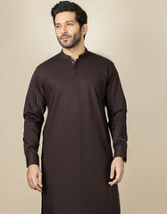 CHOCOLATE BROWN COTTON KAMEEZ SHALWAR | JJKS-S-34144