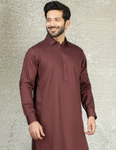 MAROON COTTON KAMEEZ SHALWAR | JJKS-S-34150