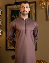BROWN COTTON KURTA | JJK-S-34153