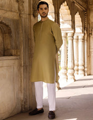 BEIGE COTTON KURTA | JJK-S-34164