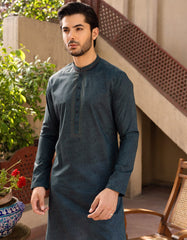 DARK GREEN COTTON KURTA | JJK-S-34170