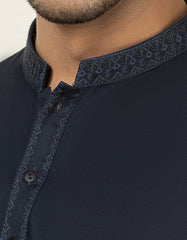 MIDNIGHT BLUE BLENDED KURTA | JJK-S-34184