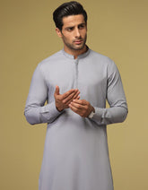 GREY BLENDED KAMEEZ SHALWAR | JJKS-S-34193