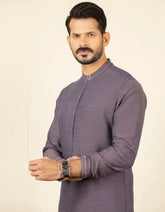 DULL PURPLE COTTON KURTA | JJK-S-34207