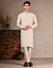 BEIGE BLENDED KURTA TROUSER | JJKP-A-34995