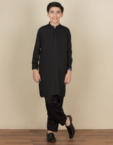 BLACK BLENDED KAMEEZ SHALWAR | JCKS-S-35834-AP