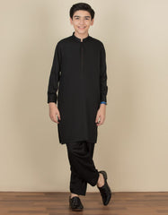 BLACK BLENDED KAMEEZ SHALWAR | JCKS-S-35834-AP