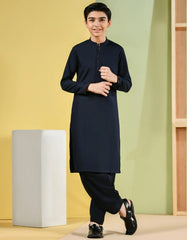 NAVY BLUE BLENDED KAMEEZ SHALWAR