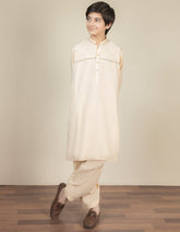 LIGHT PEACH BLENDED KAMEEZ SHALWAR | JCKS-S-35846