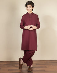 MAROON COTTON KAMEEZ SHALWAR | JCKS-S-35863
