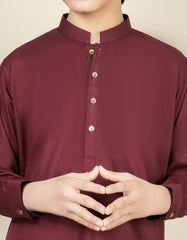 MAROON COTTON KAMEEZ SHALWAR | JCKS-S-35863