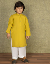 LEMON YELLOW BUNNAT KURTA | JCK-A-35867