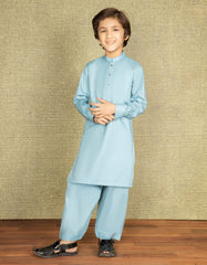 CYAN COTTON KAMEEZ SHALWAR | JCKS-S-35874