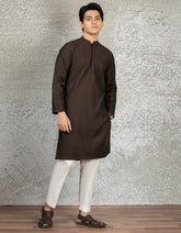BROWN COTTON KURTA | JTK-S-35879