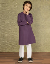 PURPLE COTTON KURTA | JCK-S-35882