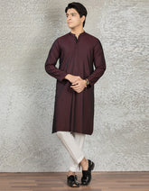 MAROON COTTON KURTA | JTK-S-35884