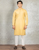 DULL GOLD COTTON KURTA | JTK-S-35887