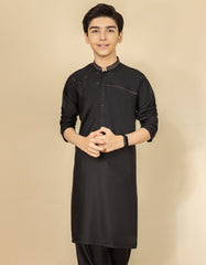 BLACK BLENDED KAMEEZ SHALWAR | JCKS-S-35890