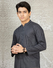 CHARCOAL GREY COTTON KURTA | JTK-S-35891