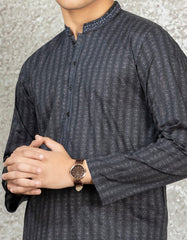 CHARCOAL GREY COTTON KURTA | JTK-S-35891
