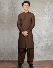 BROWN COTTON KAMEEZ SHALWAR | JTKS-S-35892