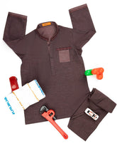 DEEP PURPLE COTTON KAMEEZ SHALWAR | JJIKS-S-35902