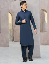 DULL GREY COTTON KAMEEZ SHALWAR | JTKS-S-35904