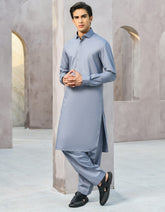 GREY COTTON KAMEEZ SHALWAR | JTKS-S-35905