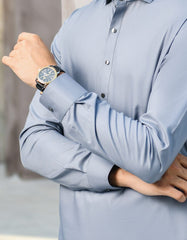 GREY COTTON KAMEEZ SHALWAR | JTKS-S-35905