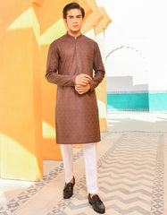 COFFEE BROWN COTTON KURTA | JTK-S-35912
